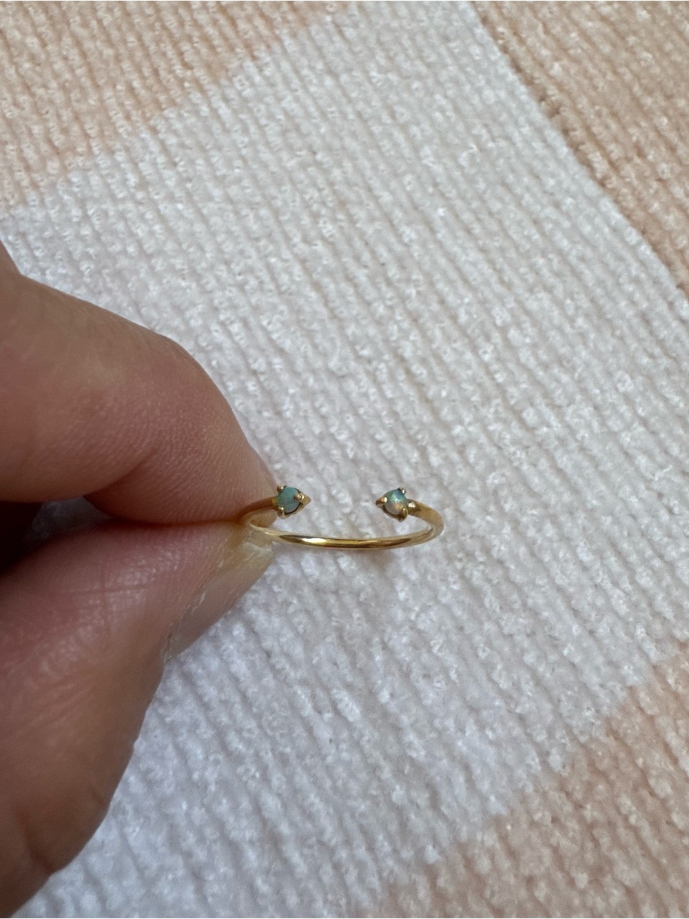 Delicate 14k Gold Open Ring with Opal stones - from Nordstrom